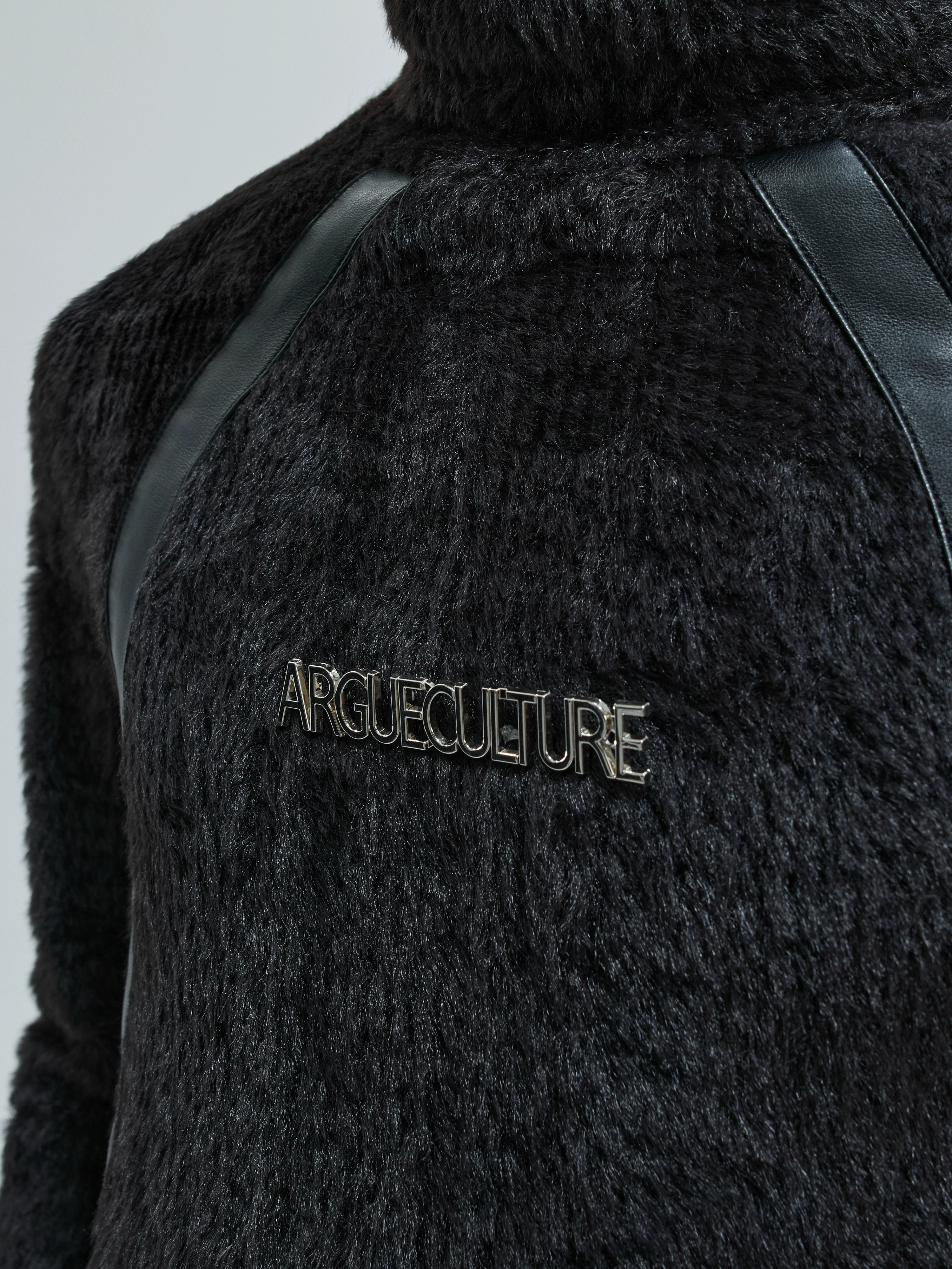 Futurist Texture Panel Turtleneck