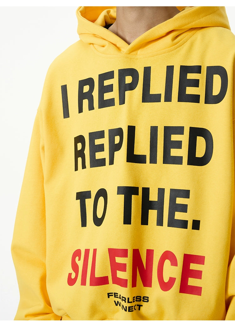 Silence Statement Graphic Hoodie