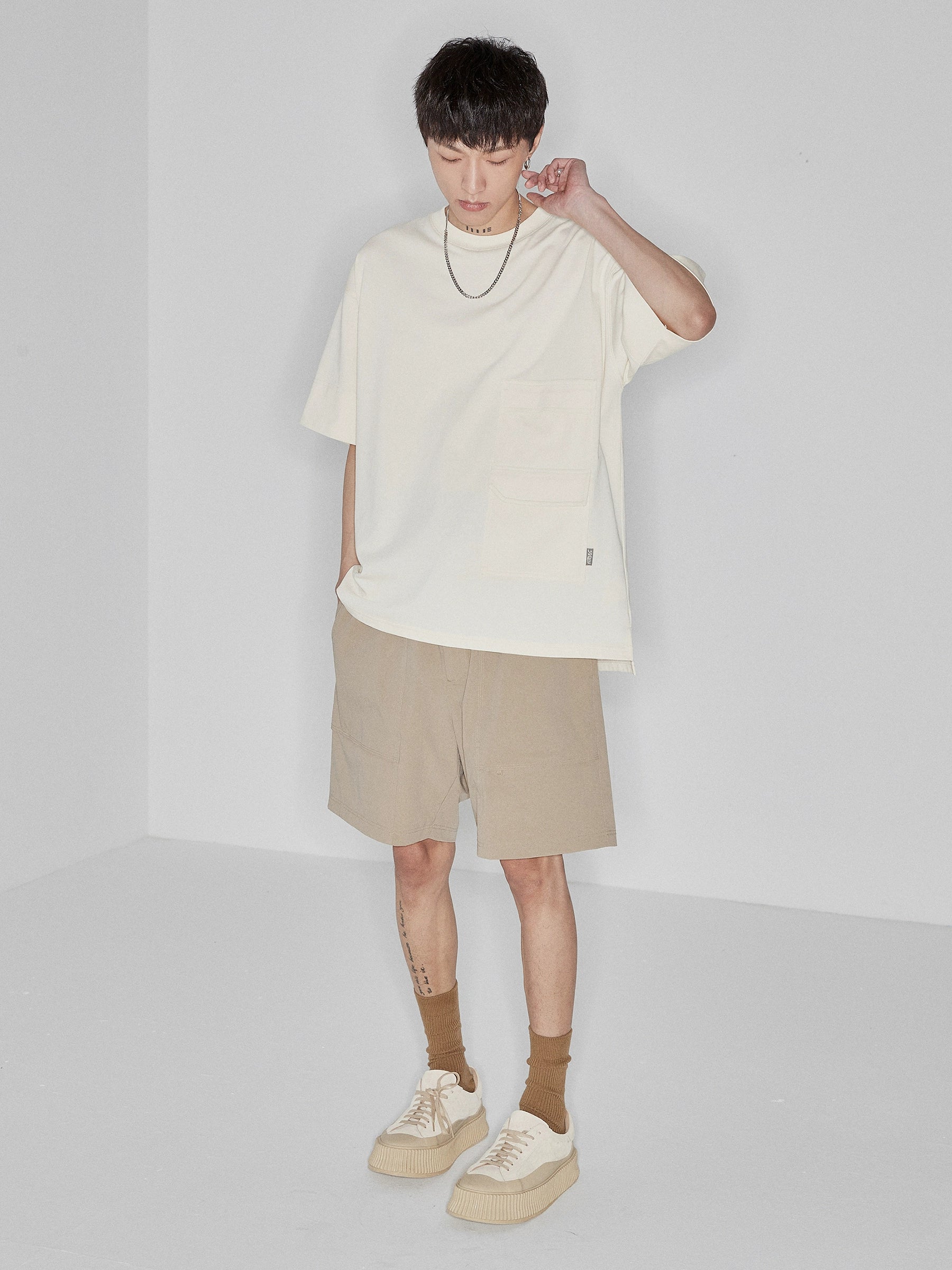 Drawstring Chino Shorts