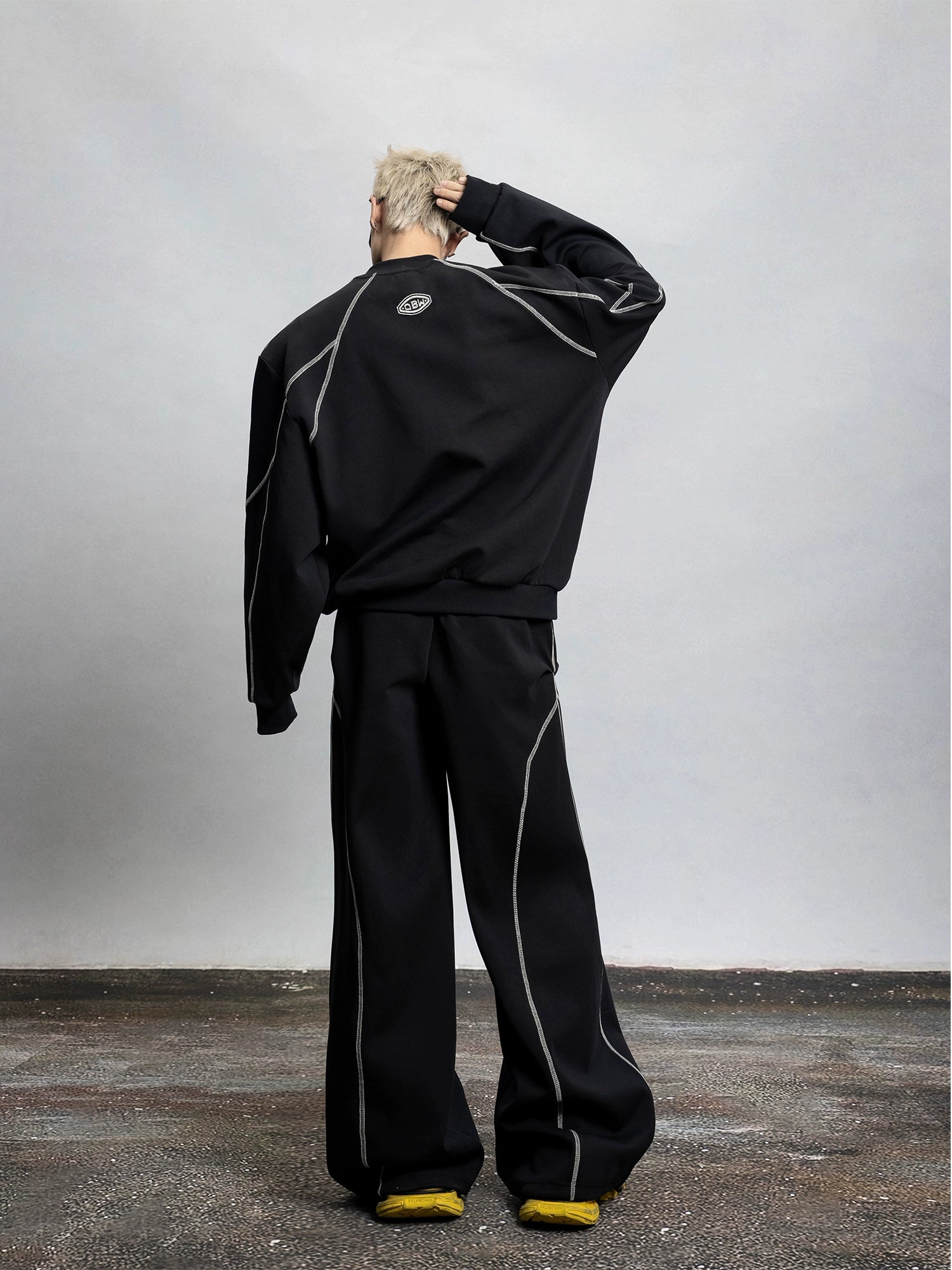 Oversized Contrast Stitch Sweatshirt