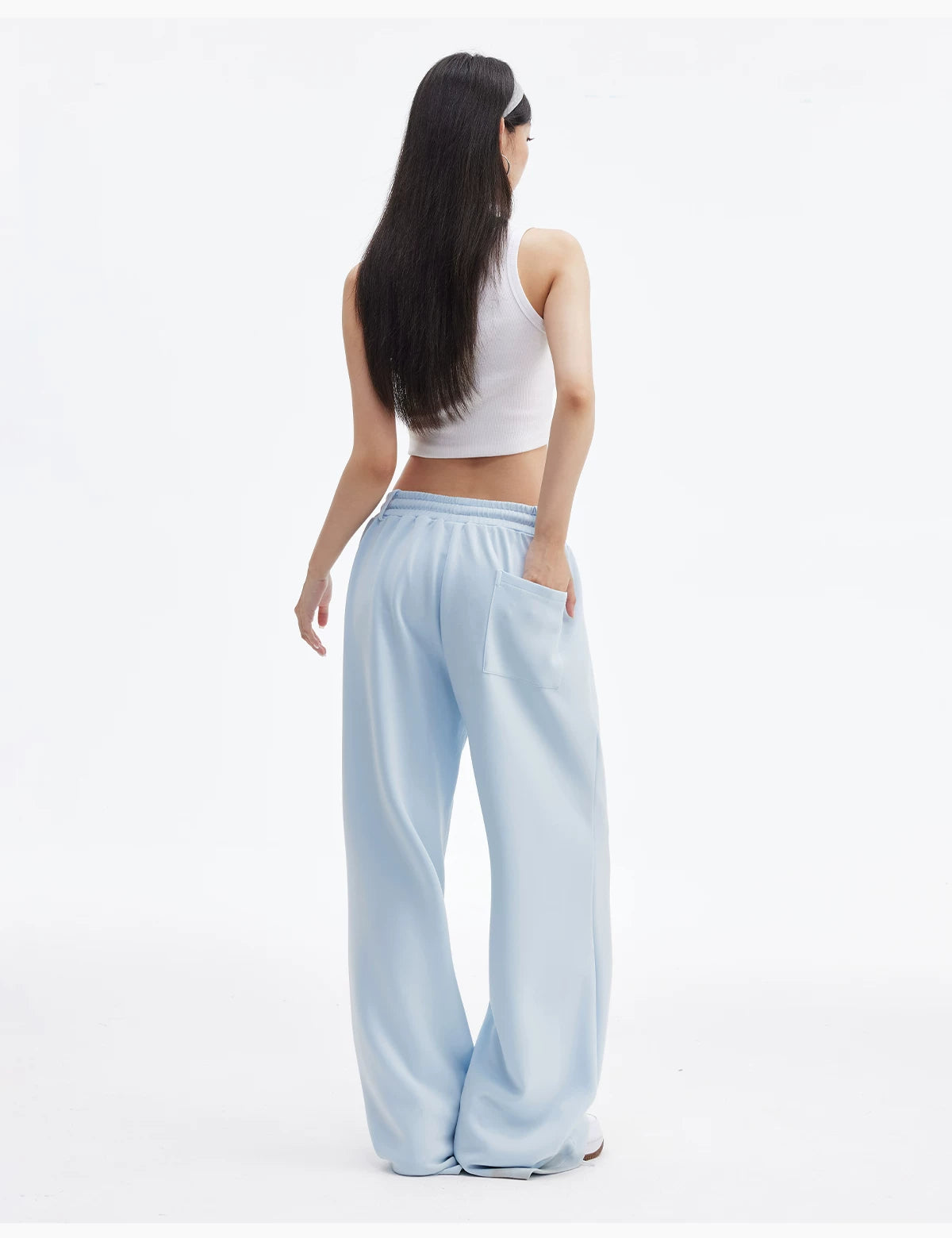 Relaxed Soft Wide-Leg Drawstring Sweatpants