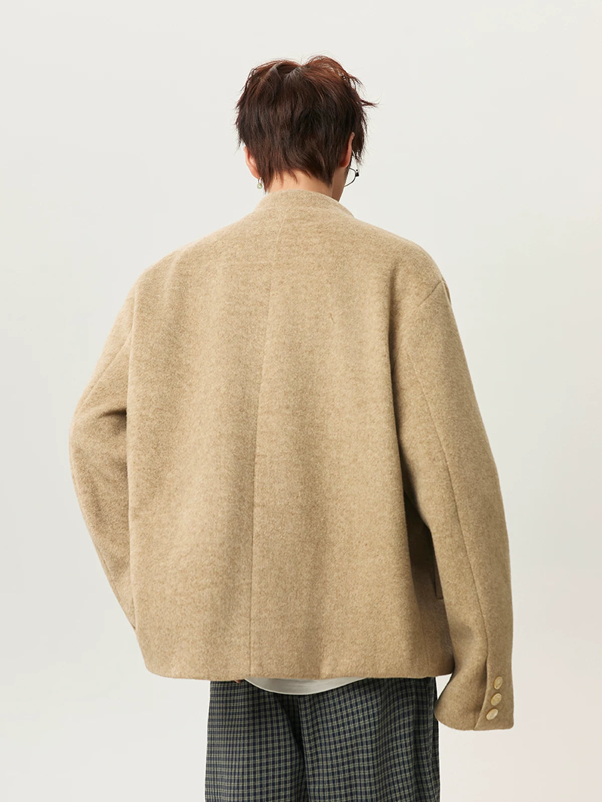 Stand-Collar Wool Jacket