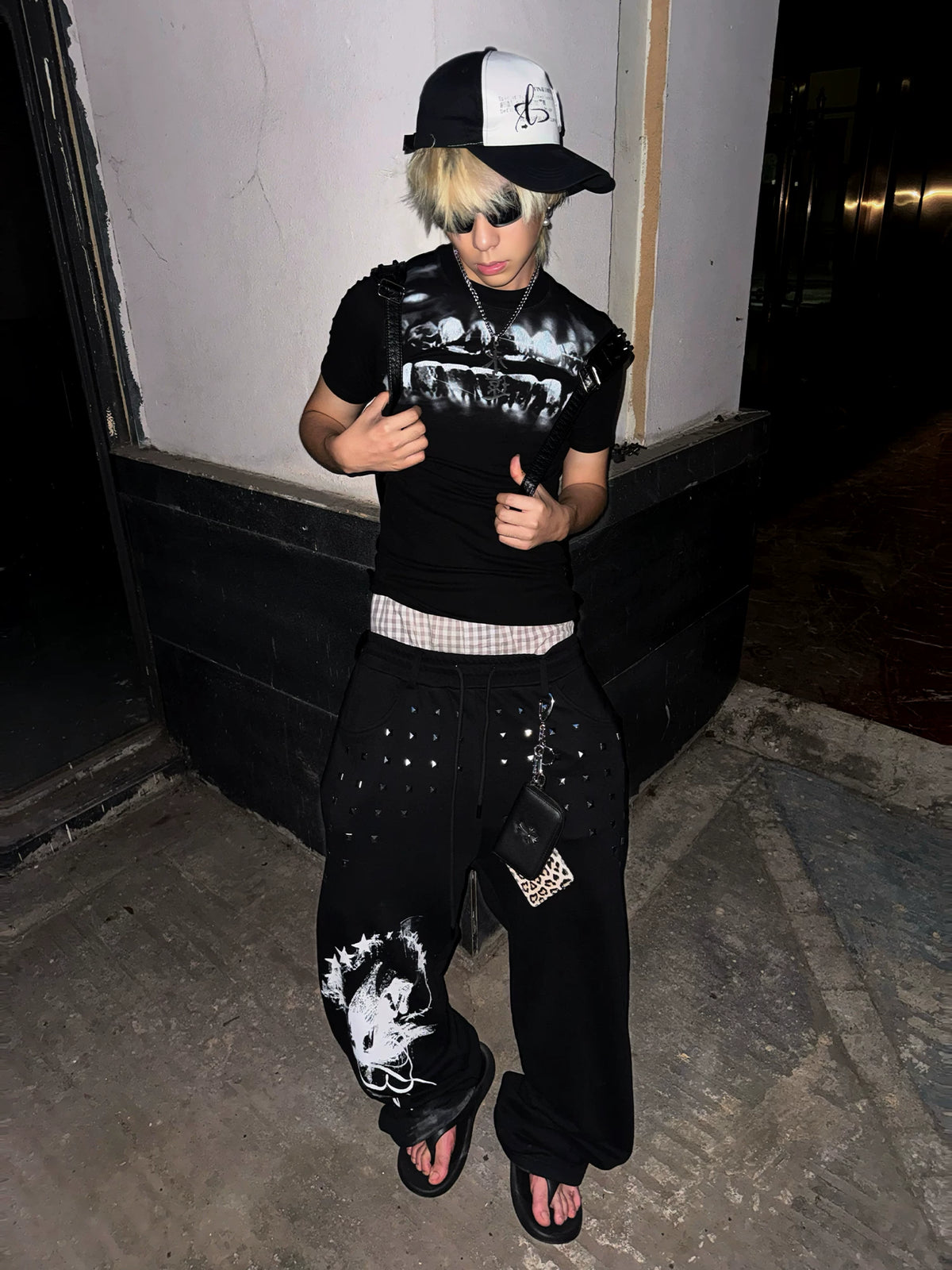 Starfall Renegade Studded Wide-Leg Pants