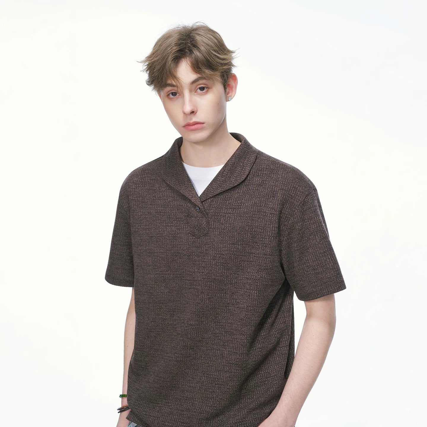 Textured Lounge Knit Polo Shirt