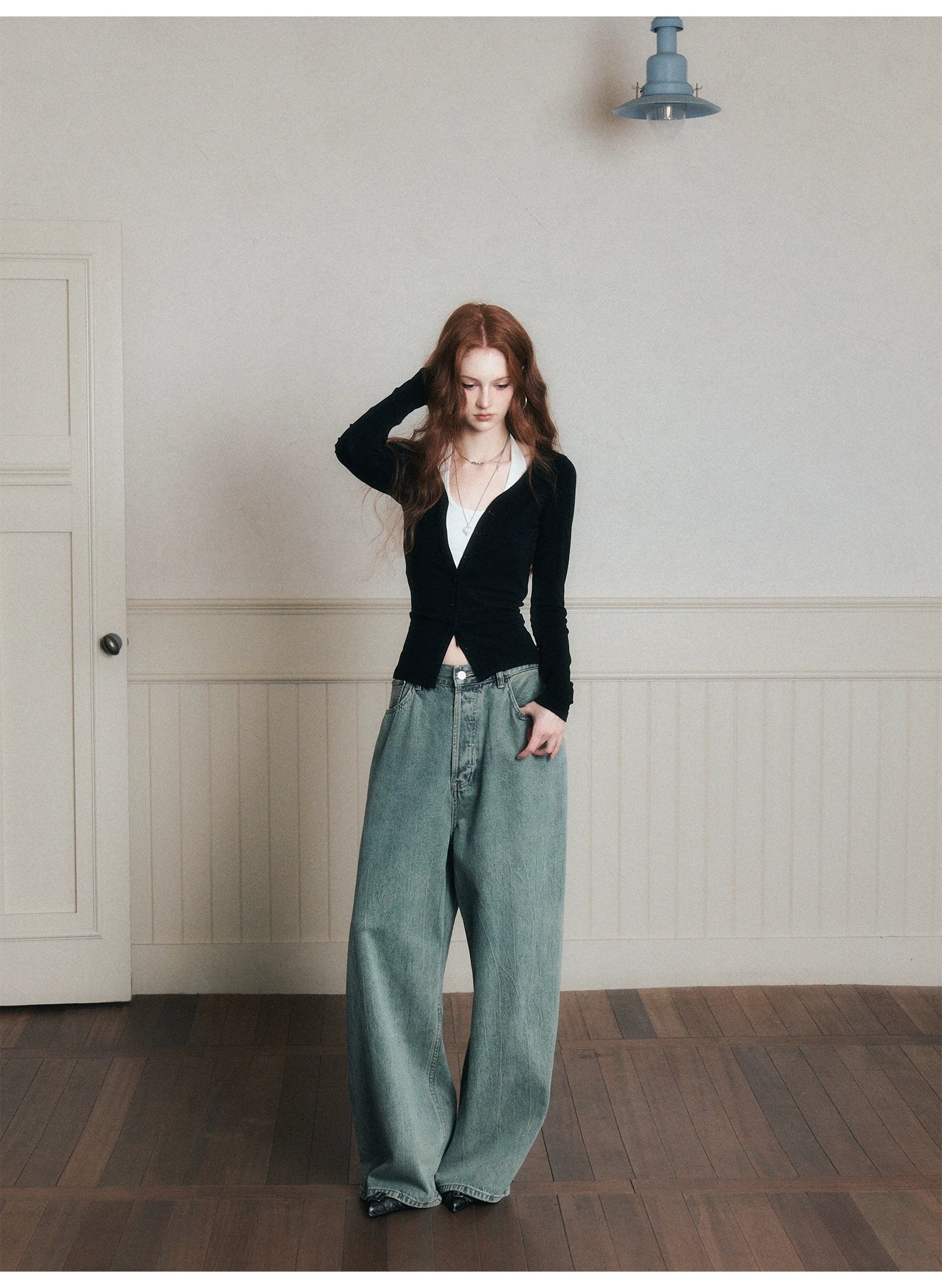 Ink Muse Ruched Cardigan Top