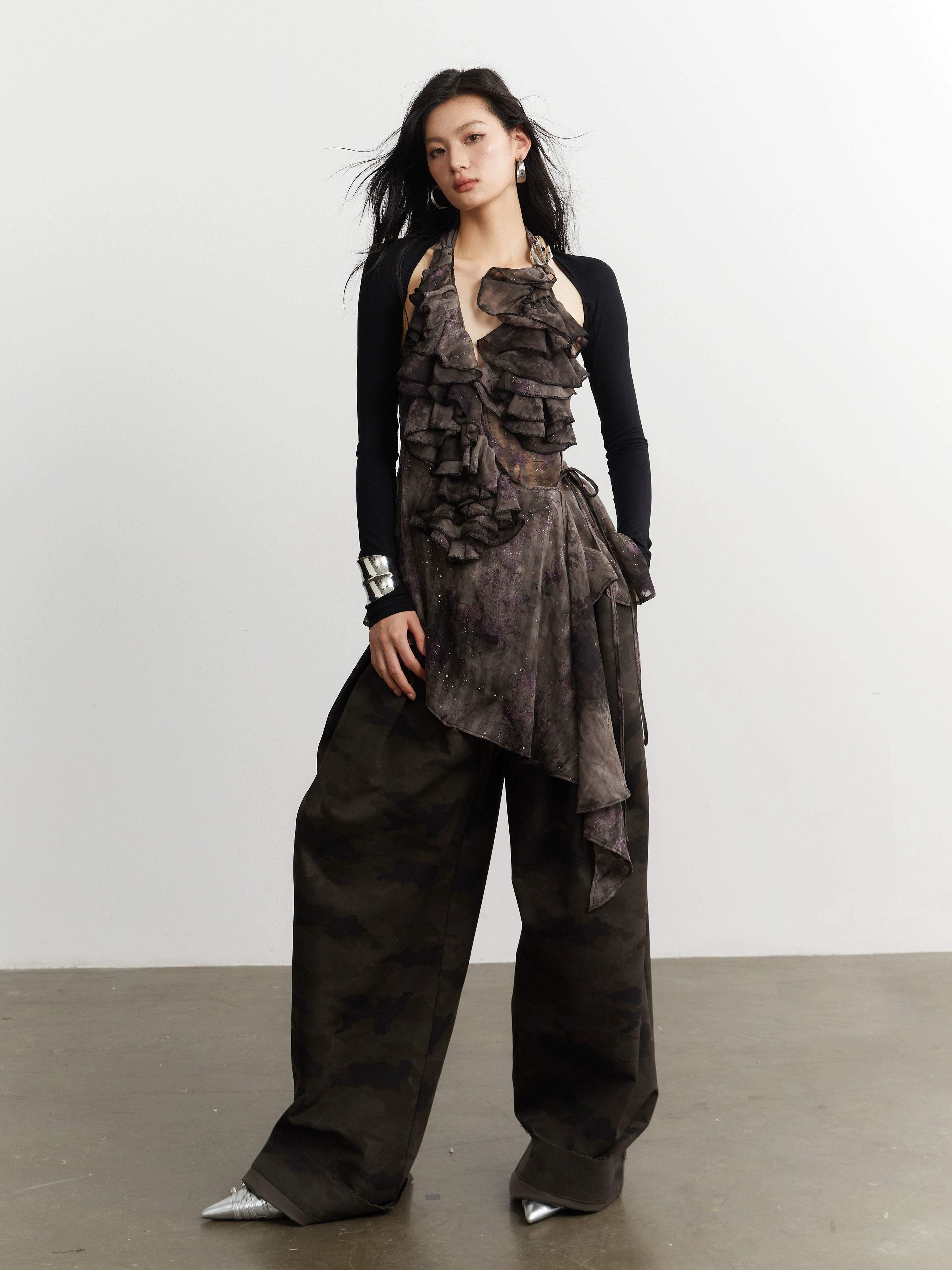 Shadow Veil Wide Camo Trousers