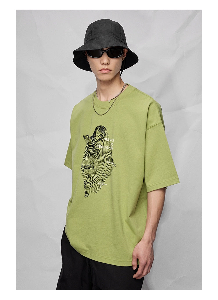 Graphic & Letter Print Short Sleeve T-Shirt