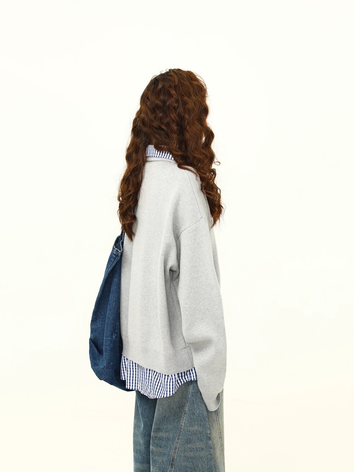 Cloudy Day Oversized Polo Sweater