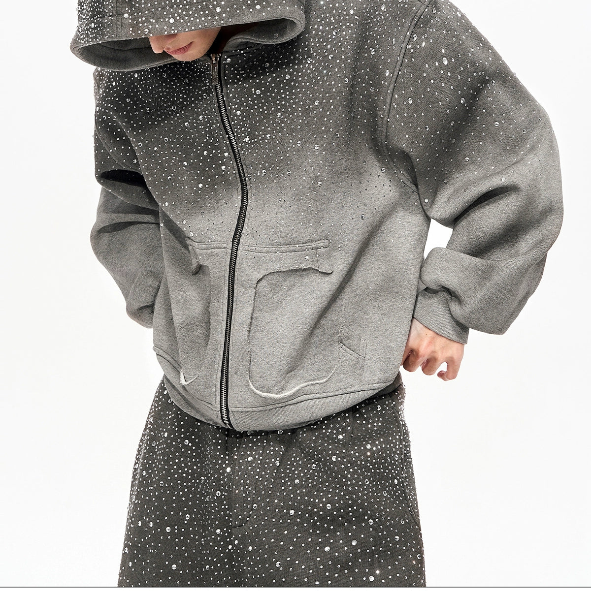 Galactic Drip Ombre Crystal Hoodie and Pants Setup