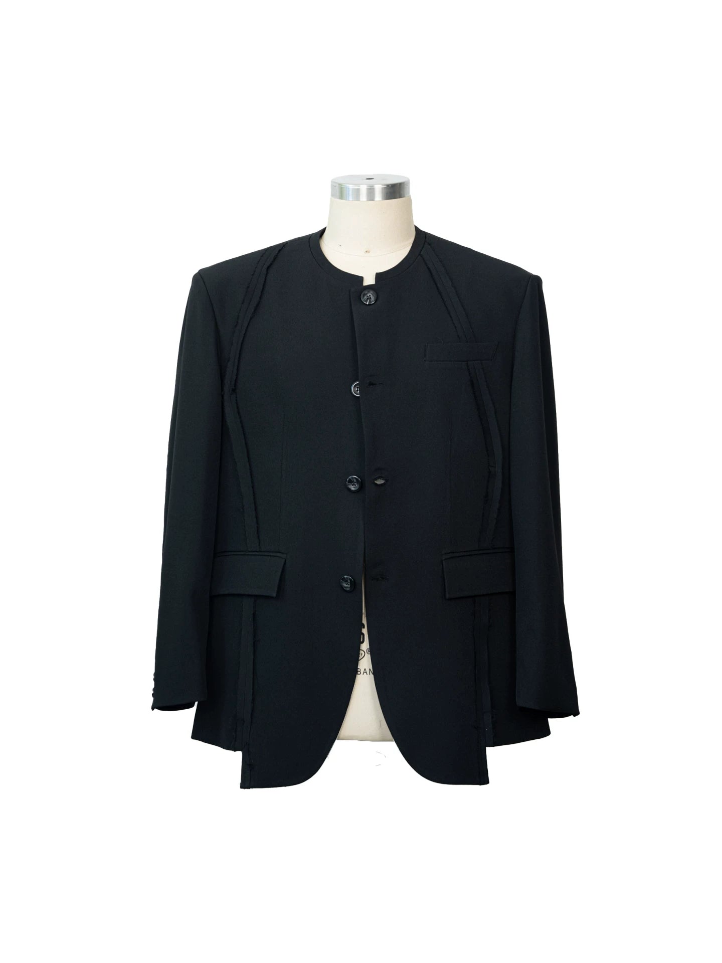 Noir Frame Sculpted Layer Blazer