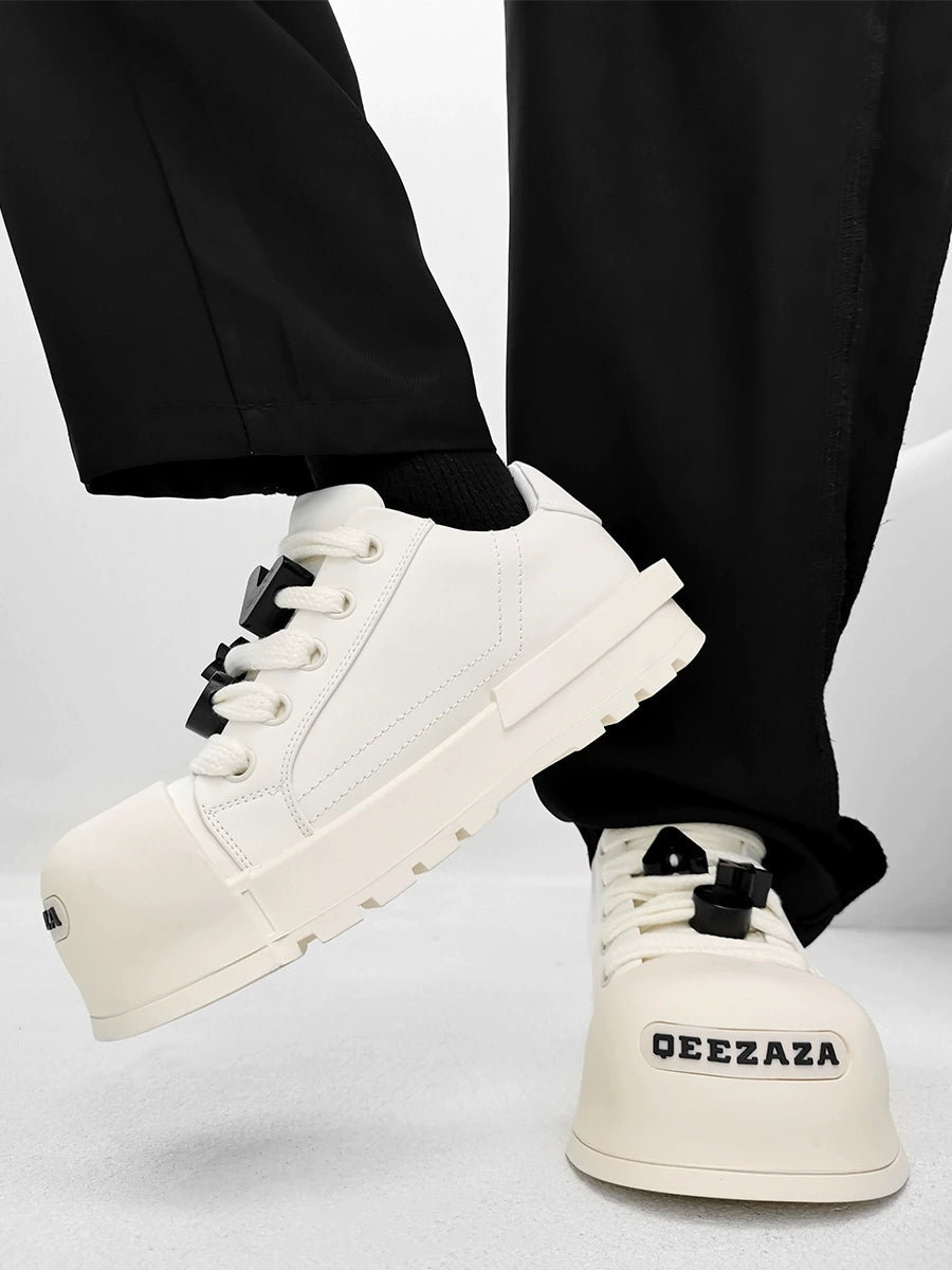 Chunky Black Platform Sneakers with Charms