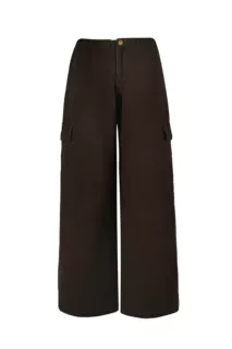 Mid-Rise Wide-Leg Cargo Pants