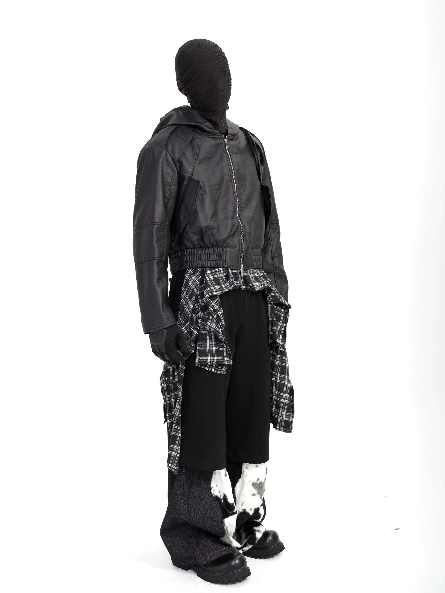Obsidian Aegis Hooded Moto Jacket
