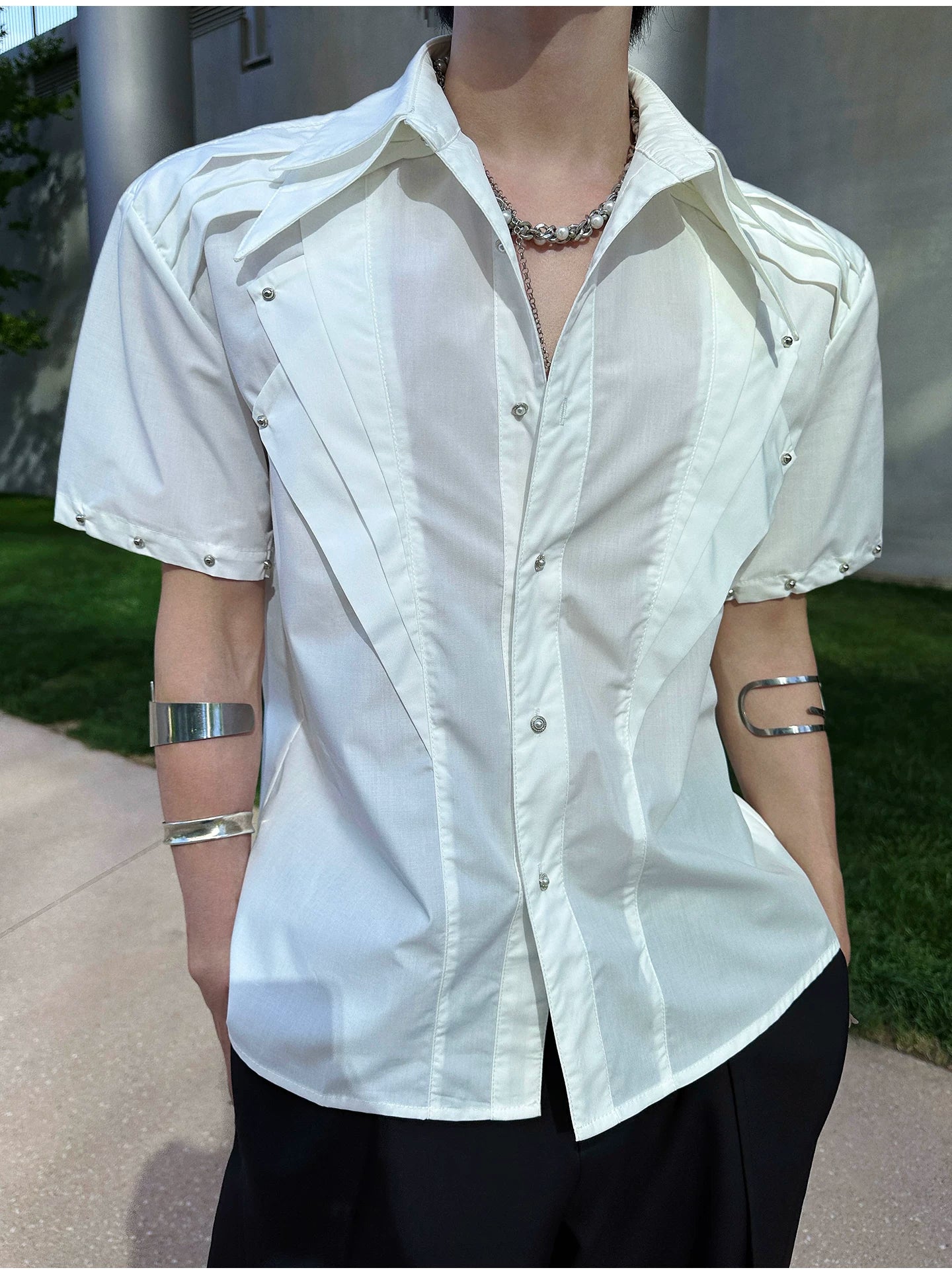 Aurora Spine Paneled Corset Shirt