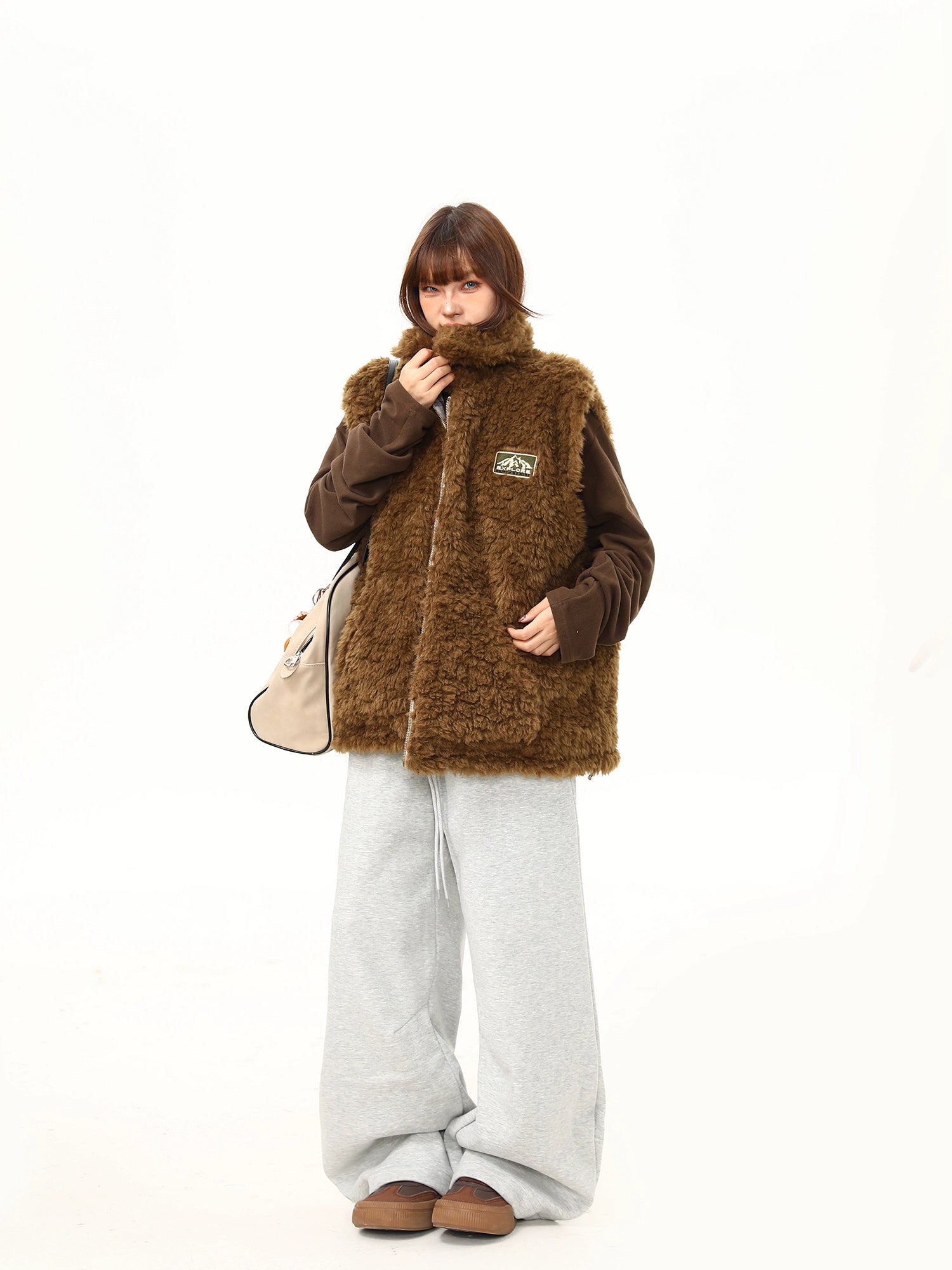 Maple Lodge Check Sherpa Vest