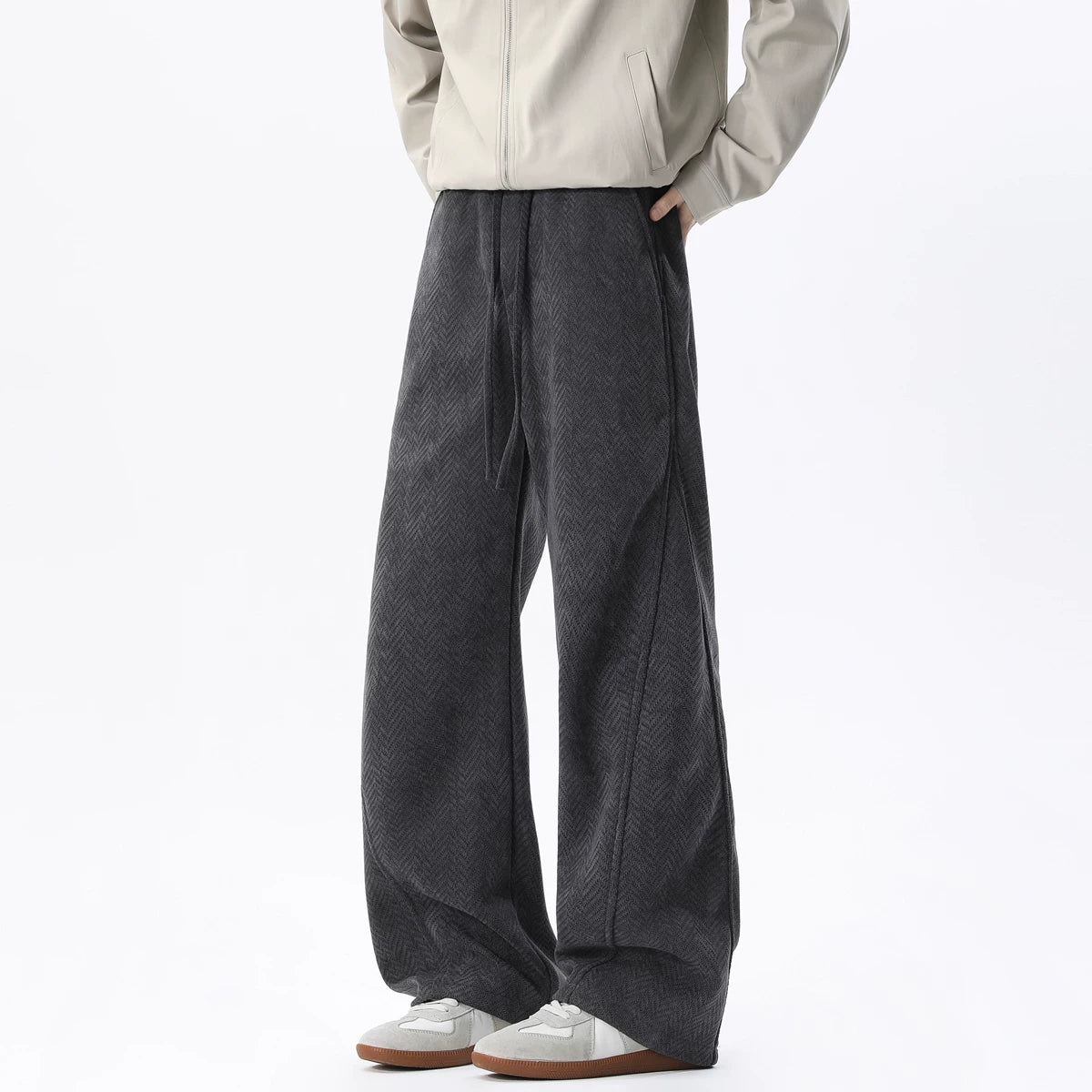 Slate Herringbone Lounge Trousers