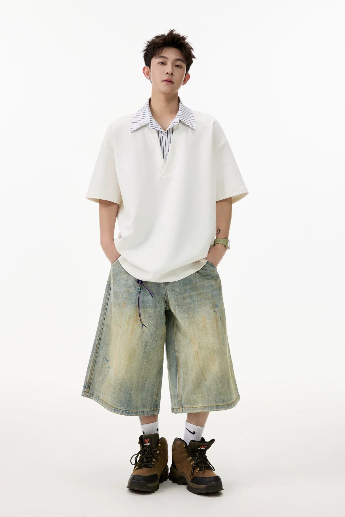 Layered Plunge Popover Polo