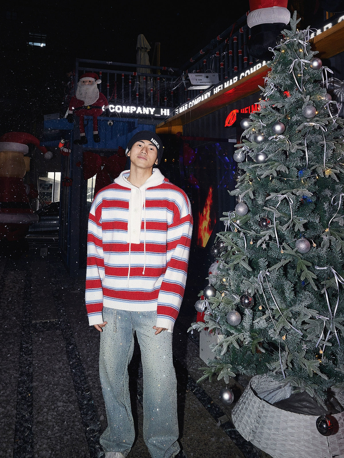 Red Striped Rugby Sweater