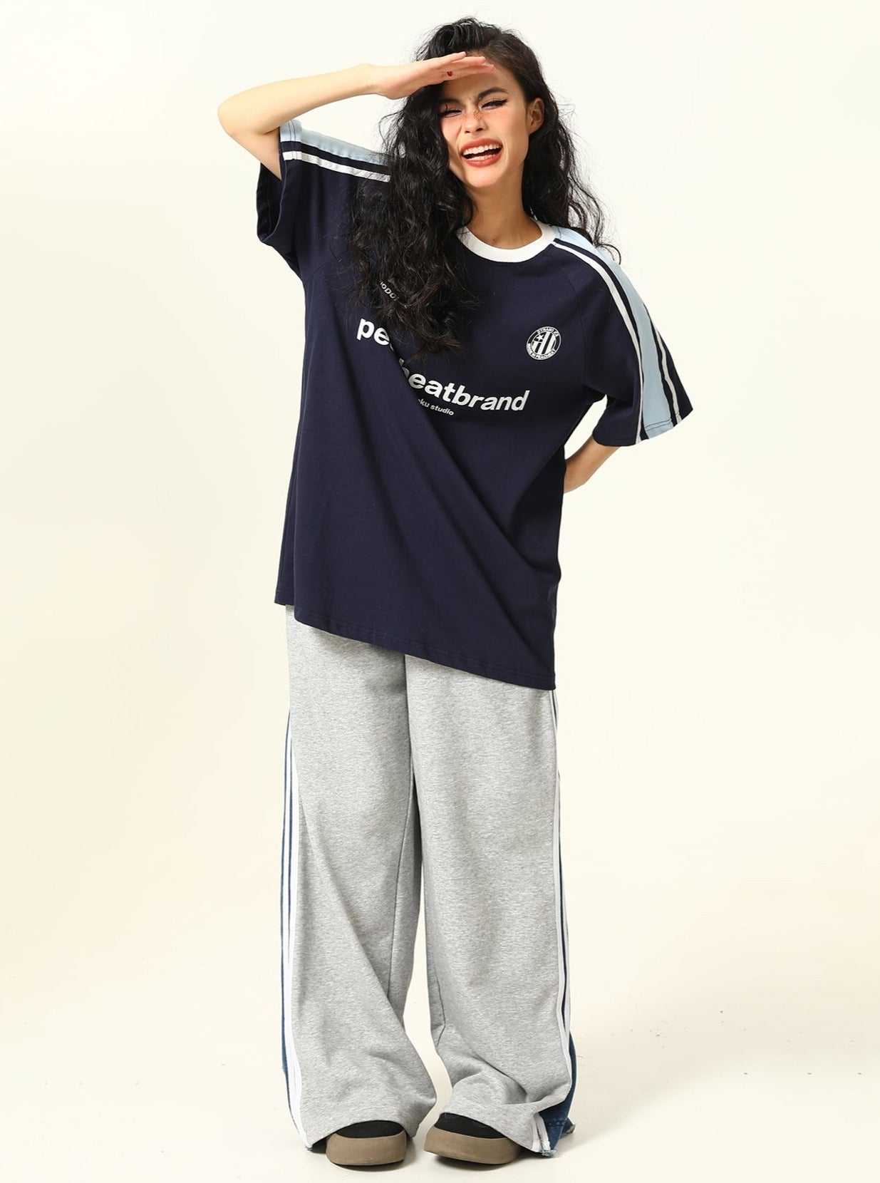 Oversized Athletic-Style T-shirt