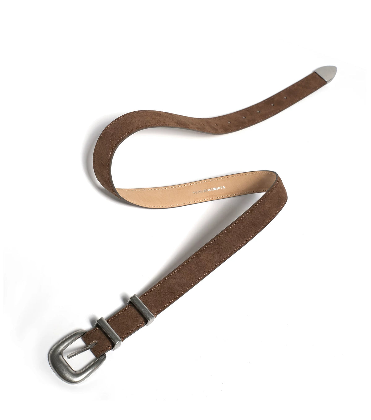 Rook Silver-Buckle Leather Belt