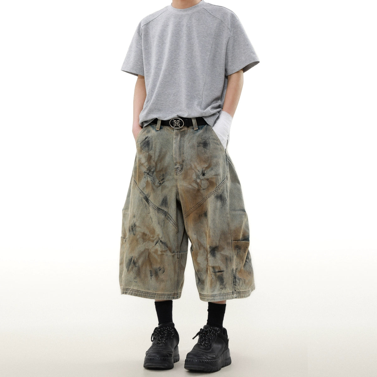 Rust Storm Dyed Cargo Shorts