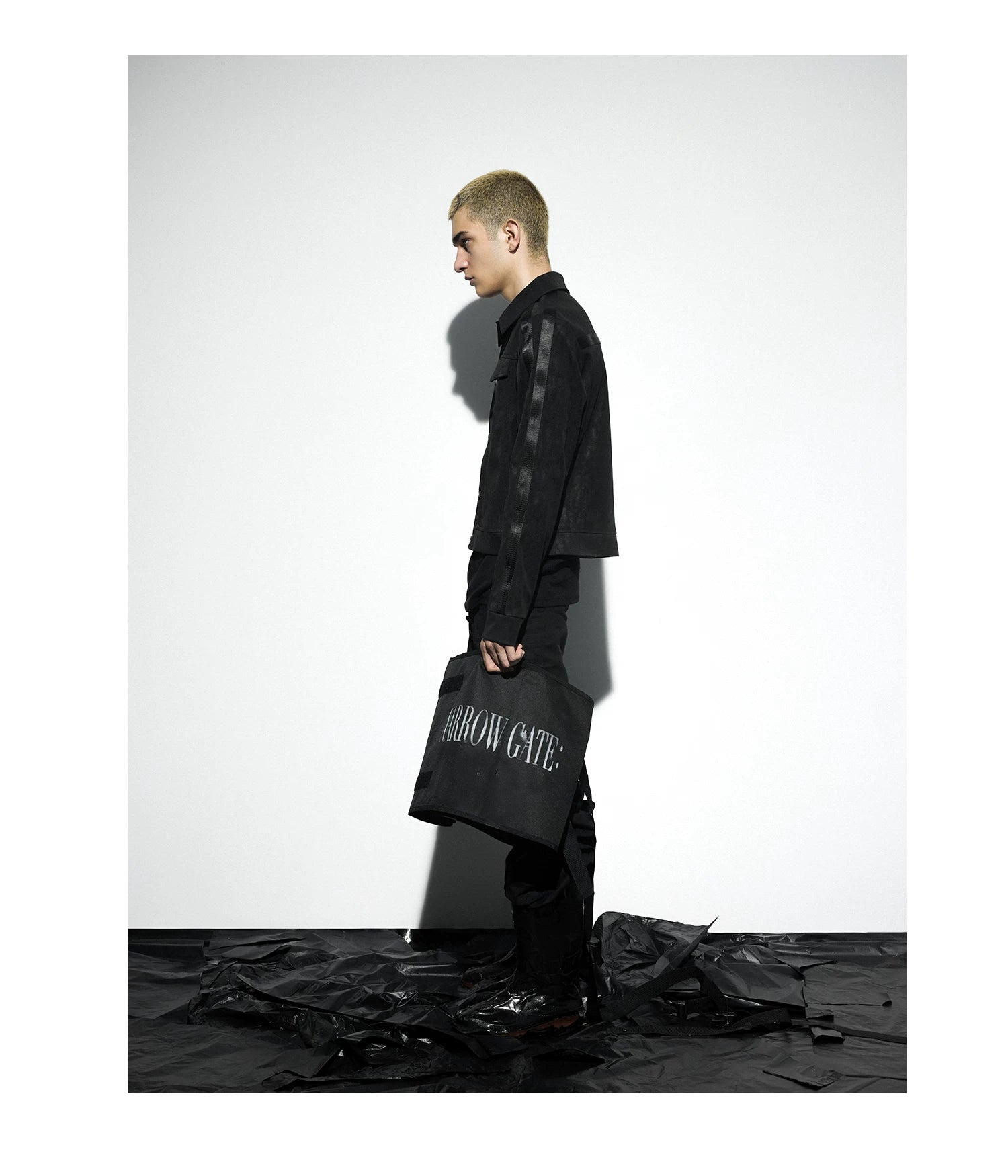 Onyx Rail-Line Faux Leather Trucker Jacket