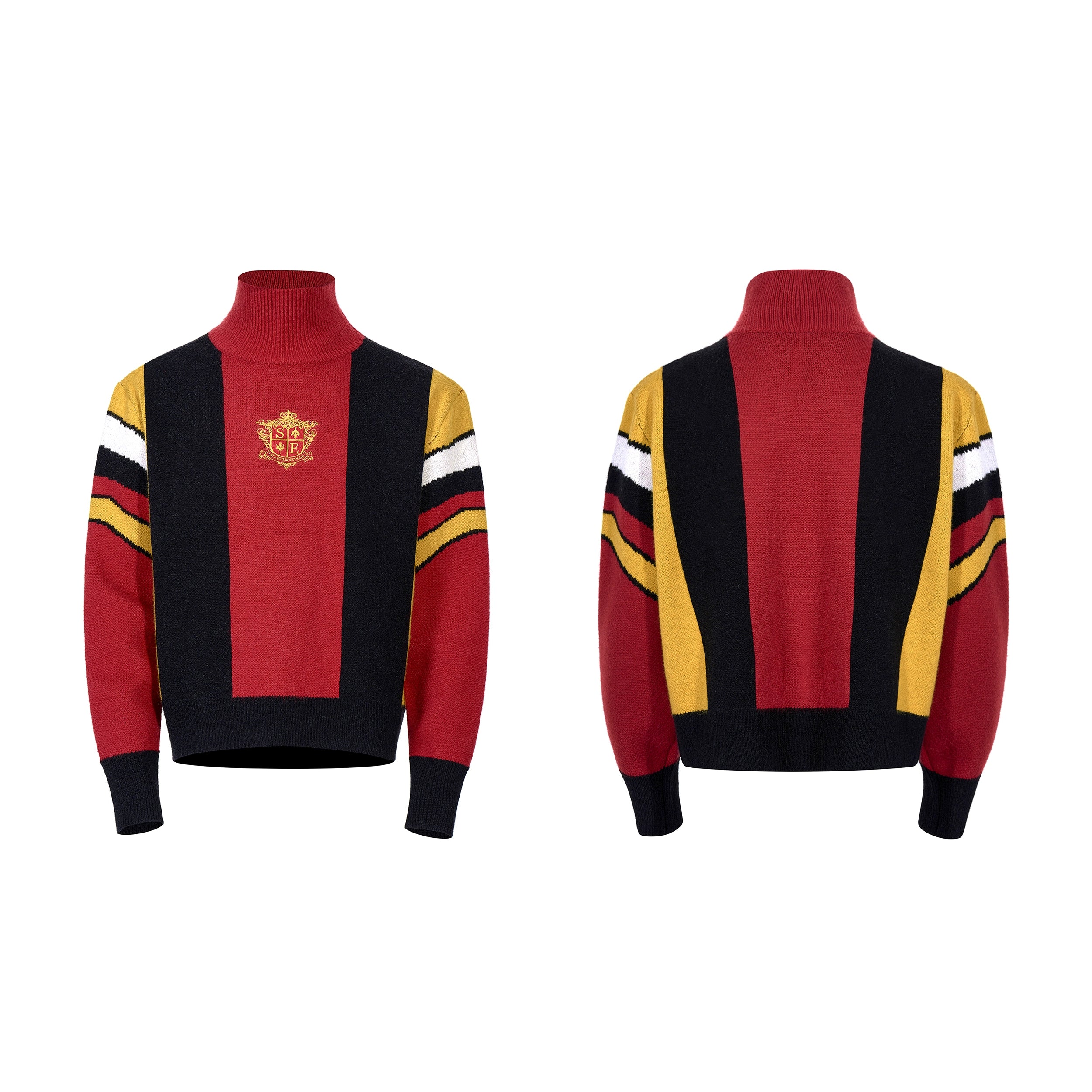 Crimson Monarch Varsity Knit Sweater