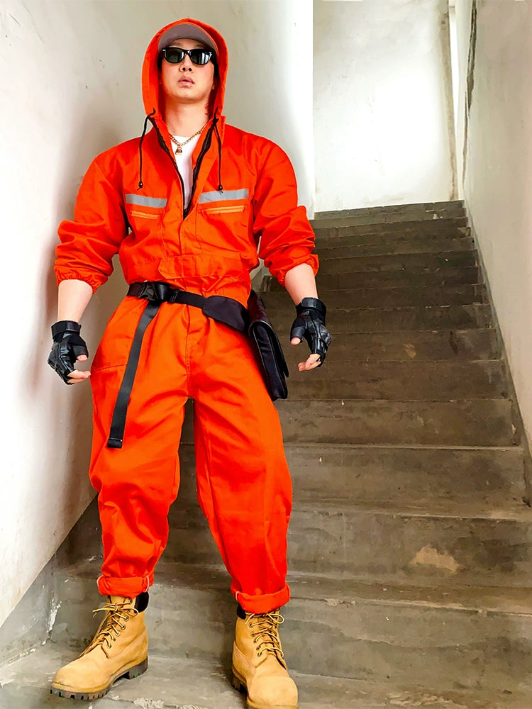 High-Visibility Safety Jumpsuit