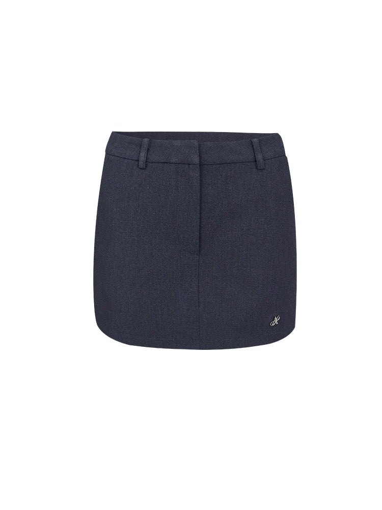 Tailored Mini Skort in Charcoal Grey