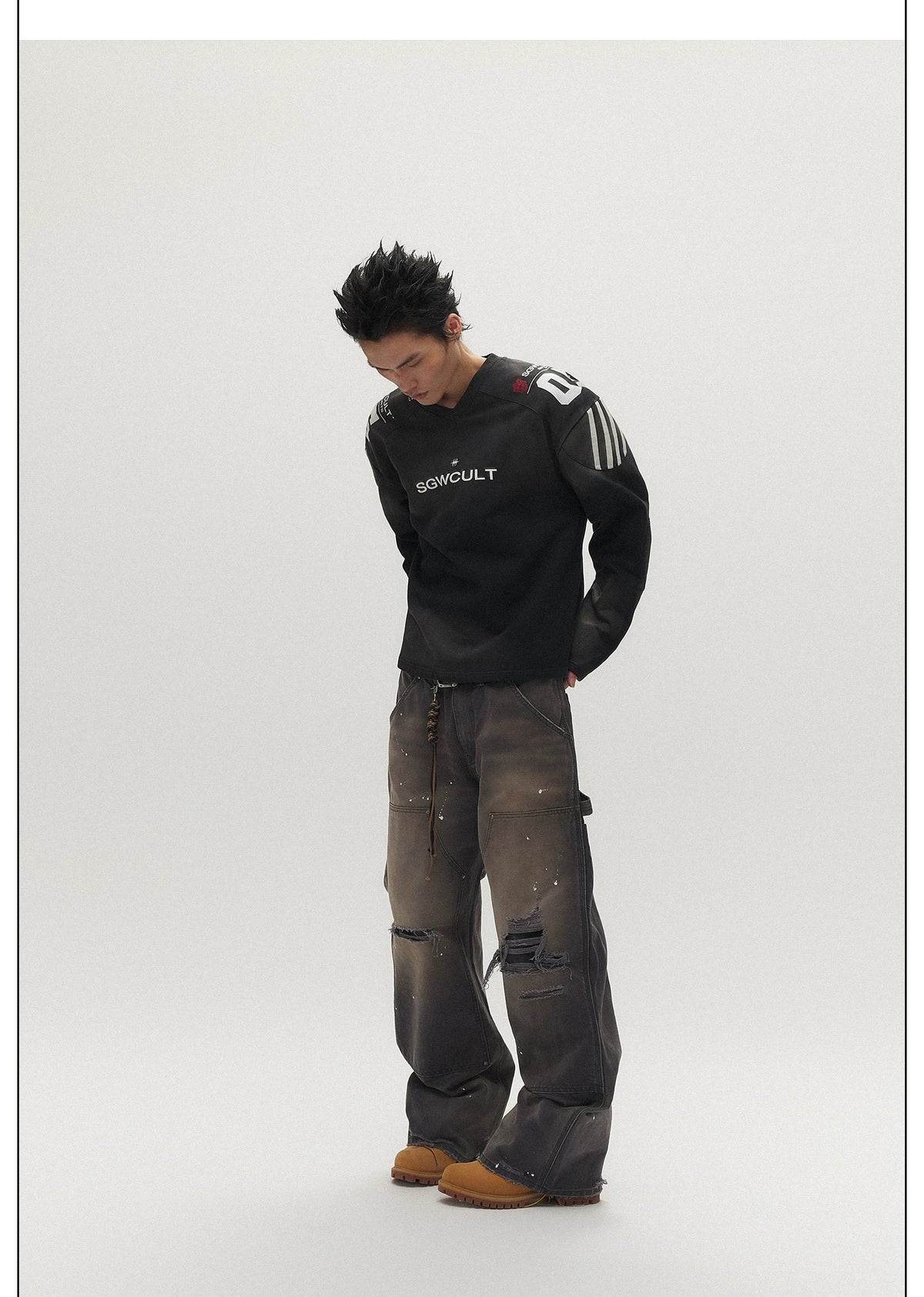 Shadow League 05 V-Neck Jersey Top