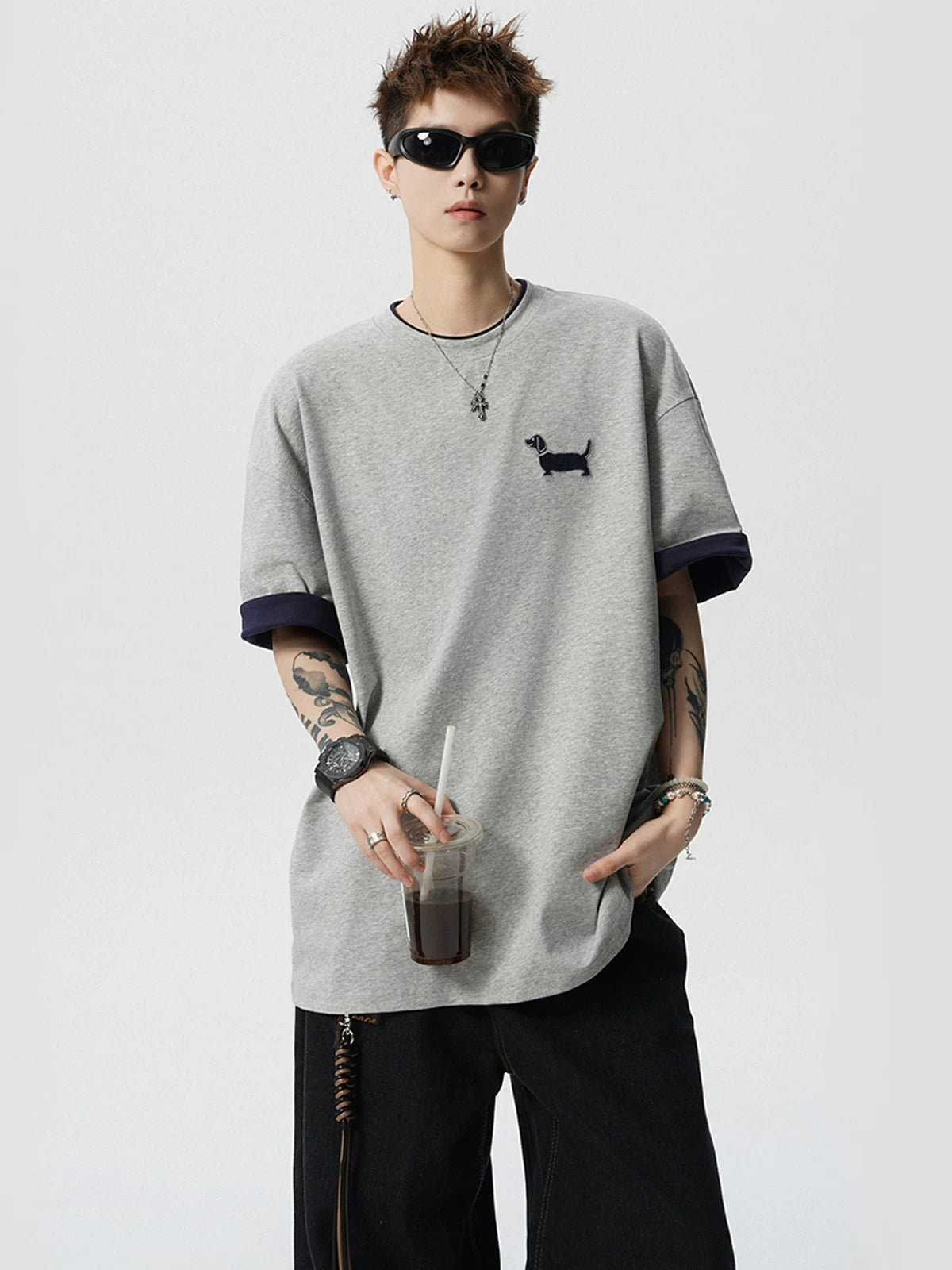 Pup Outline Back Graphic Tee