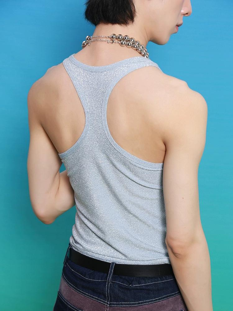 Gray Velour Tank Top