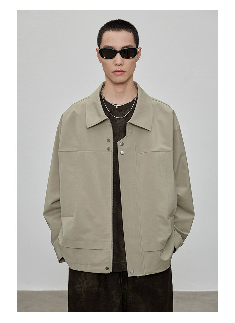 Vertical Split Square Neck Oversized Jacket