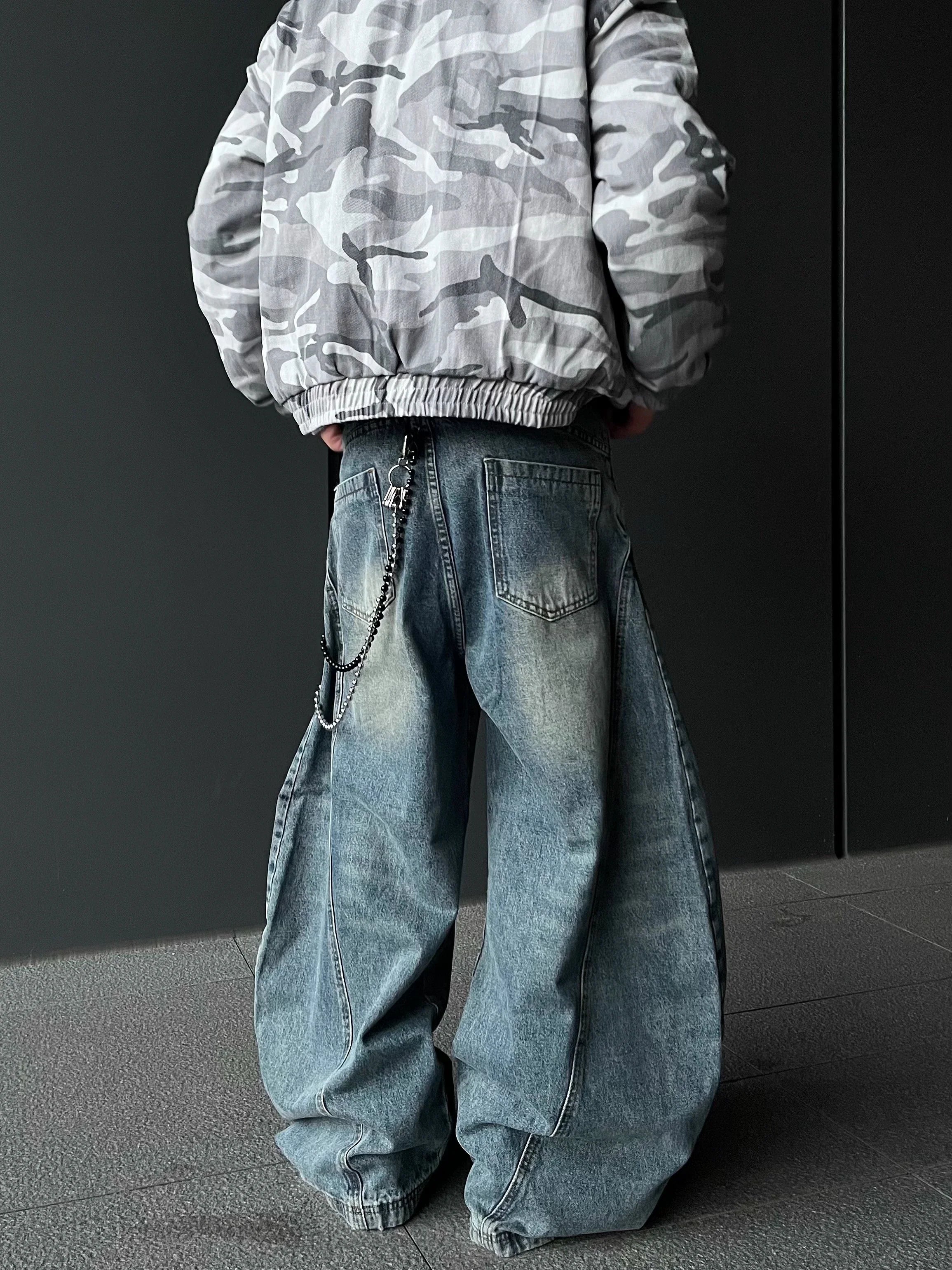 Fade Blast Wide Leg Jeans