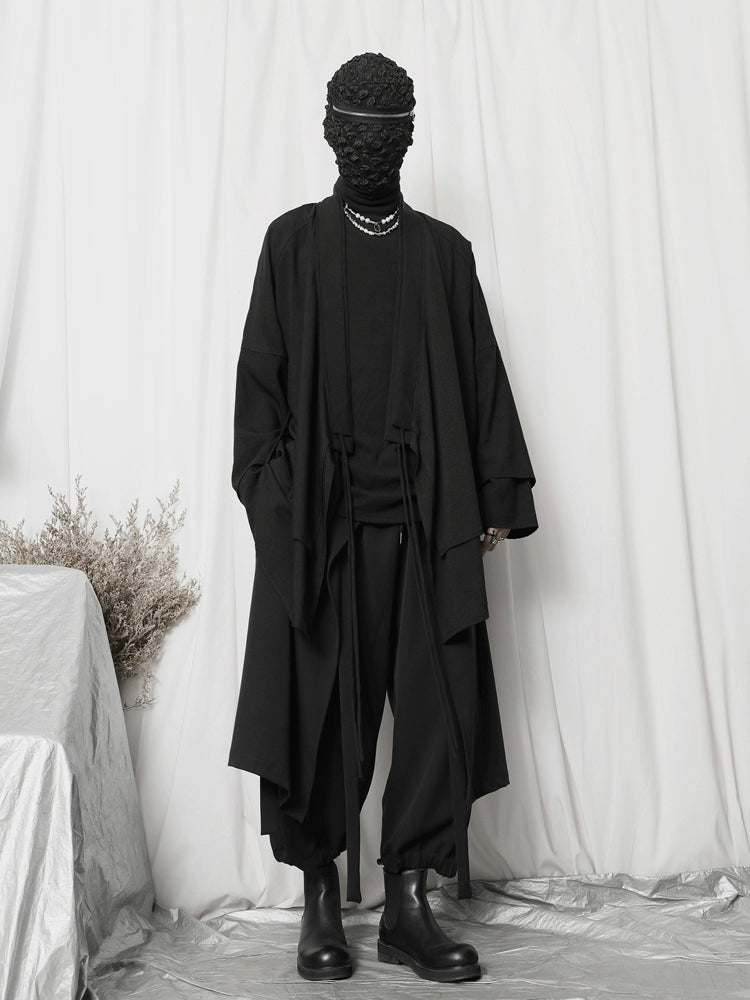 Oversized Black Kimono Cardigan