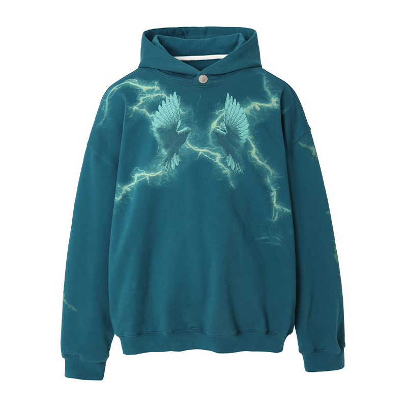 Thunder Bird Printed Hoodie - chiclara