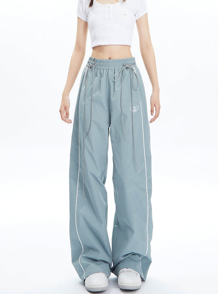 Bubblegum Breeze Drawstring Palazzo Pants