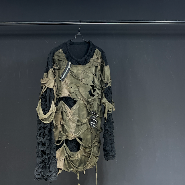 Moss Ruin Chainweb Drape Top