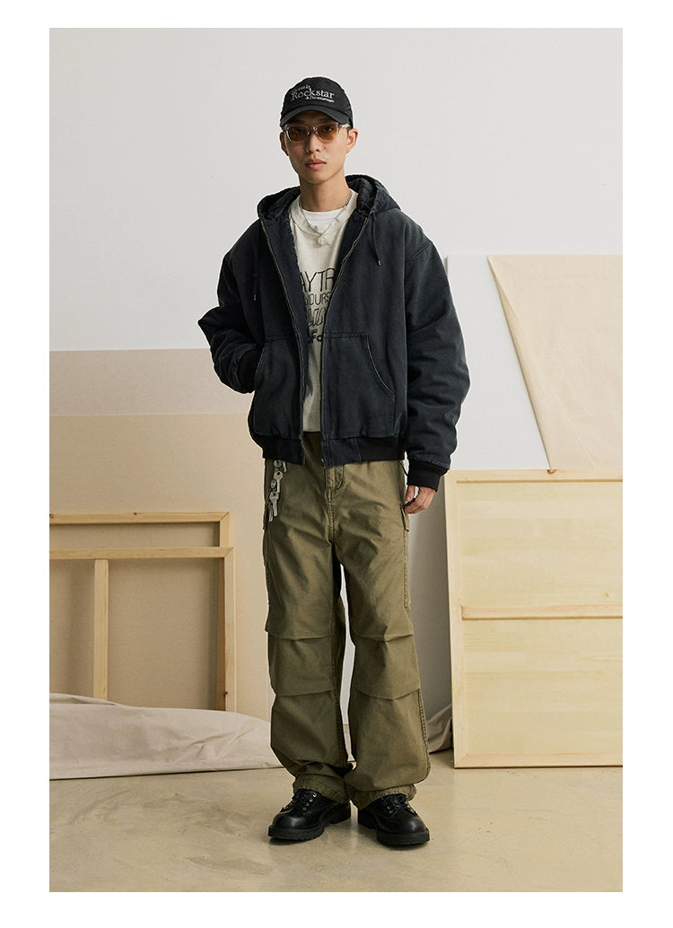 Straight-Leg Multi-Pocket Loose Casual Pants