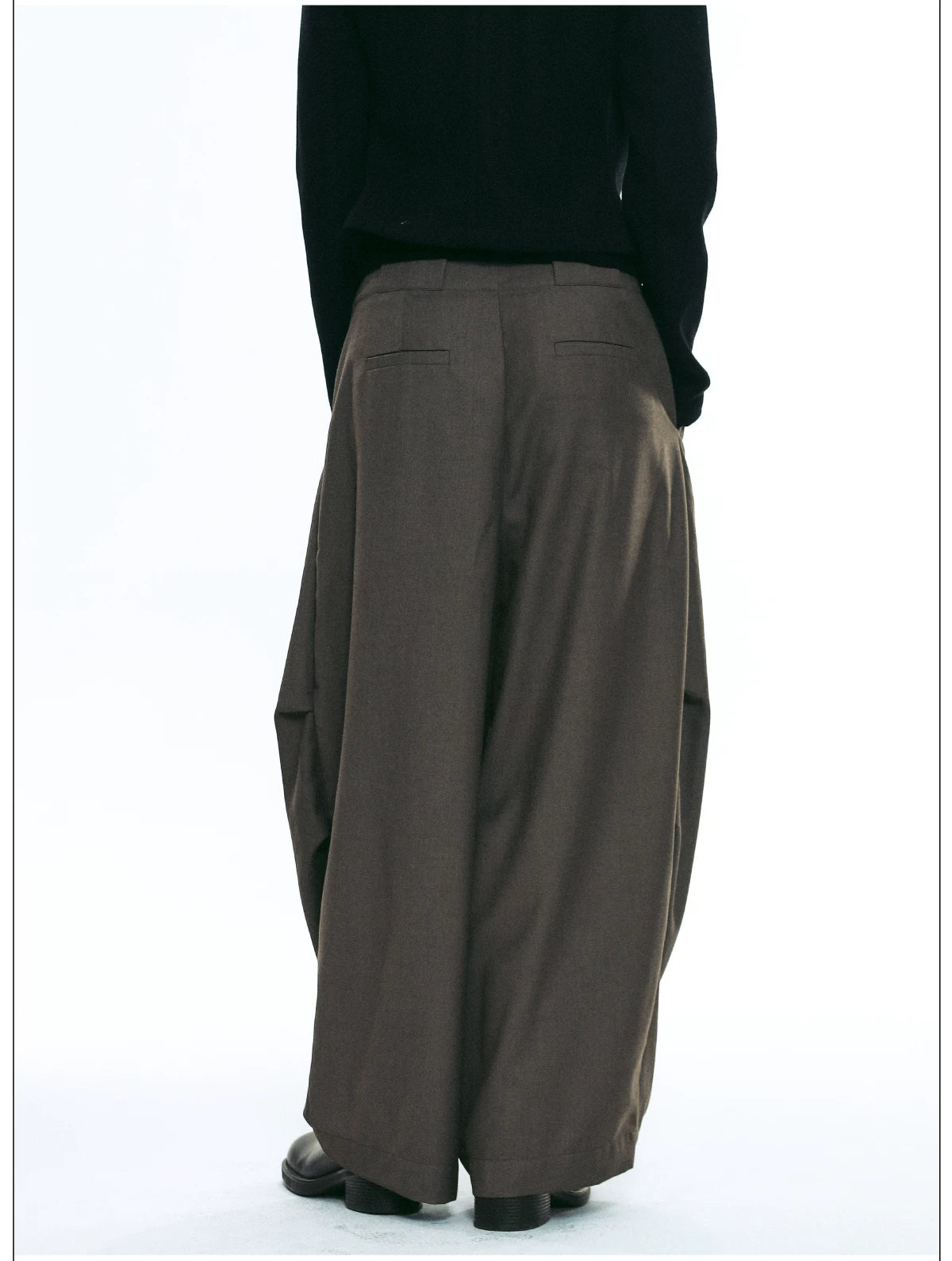 Draped Pleat Sarouel Trousers