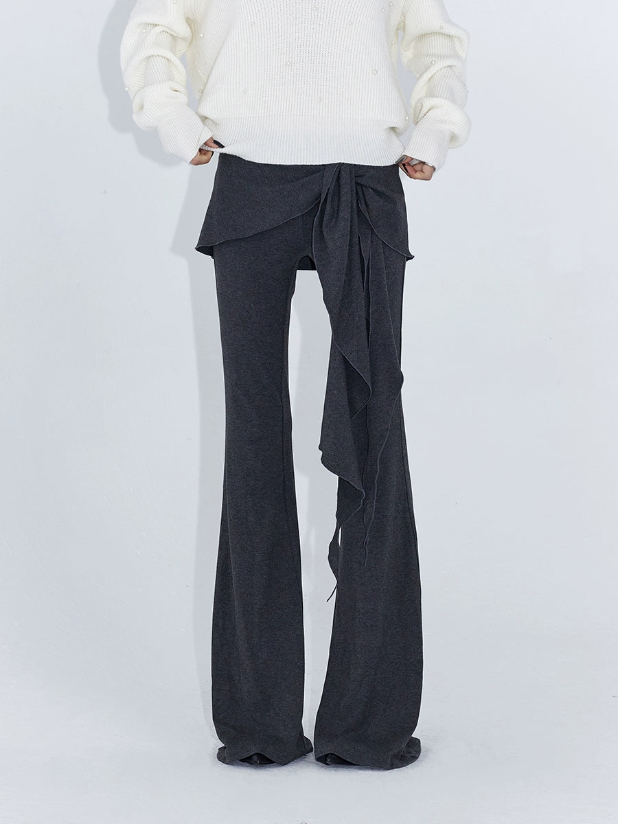 Cascade Drape‑Wrap Pants