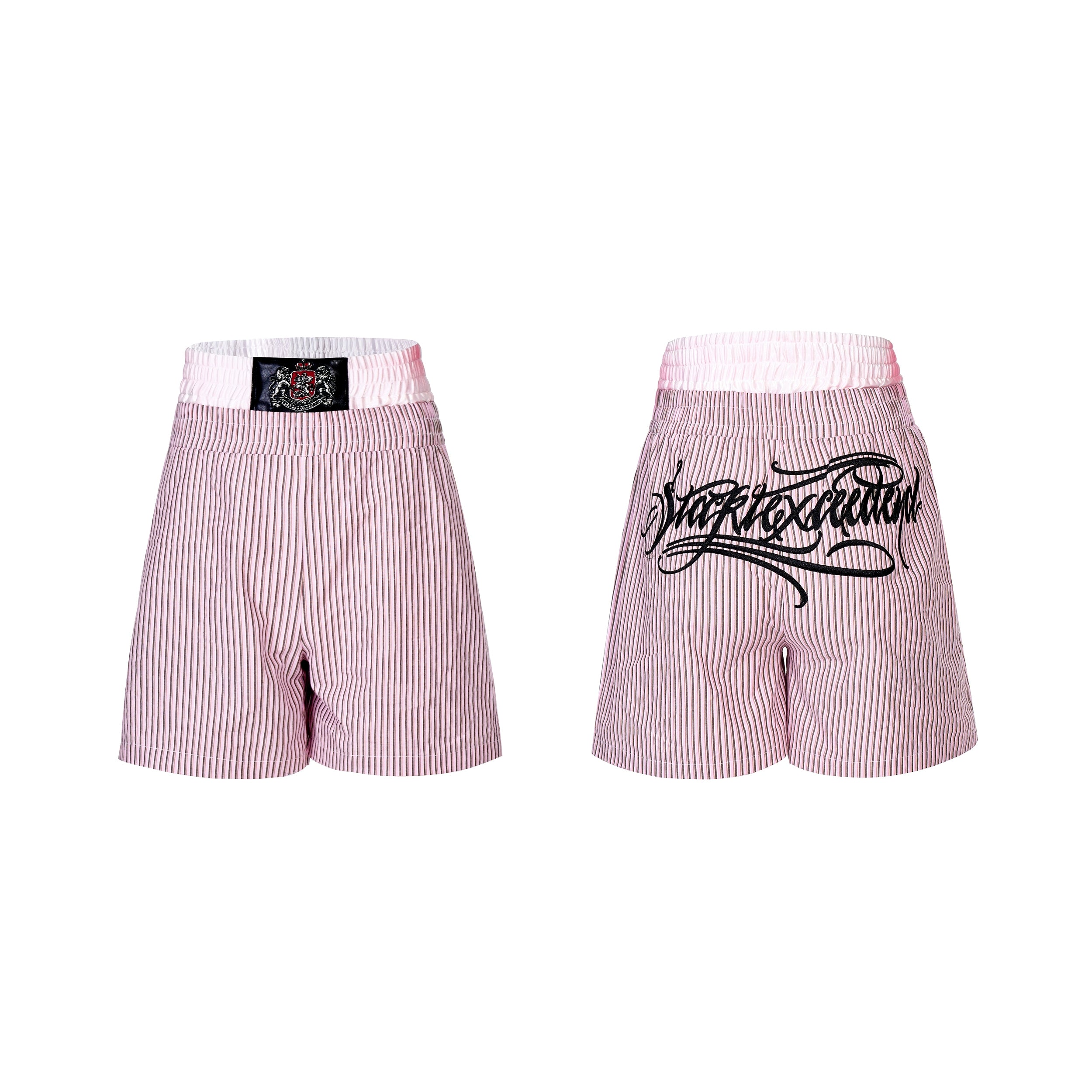 Pinstripe Royale Crest Boxer Shorts