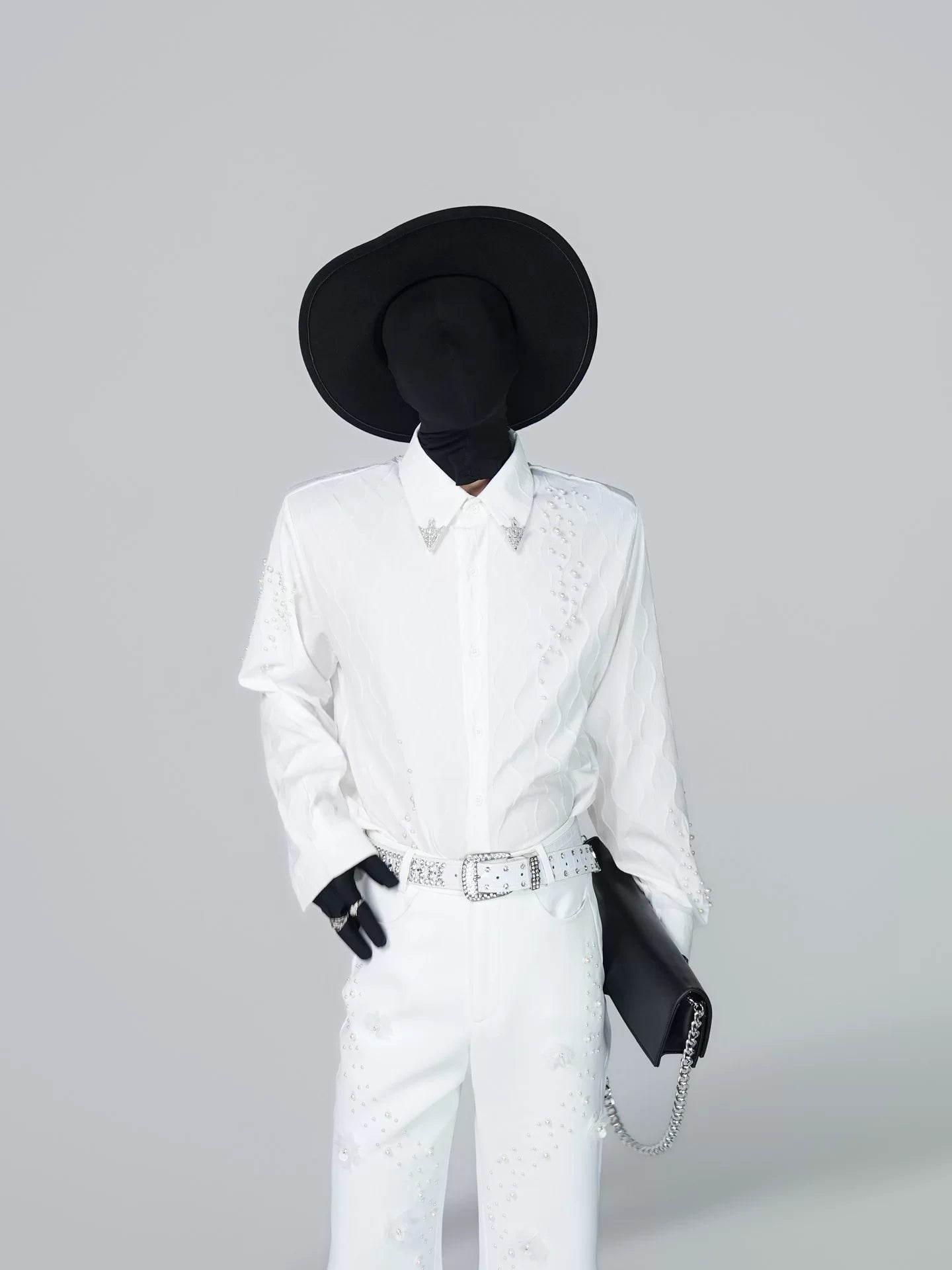 Ivory Halo Starfall Embellished Shirt