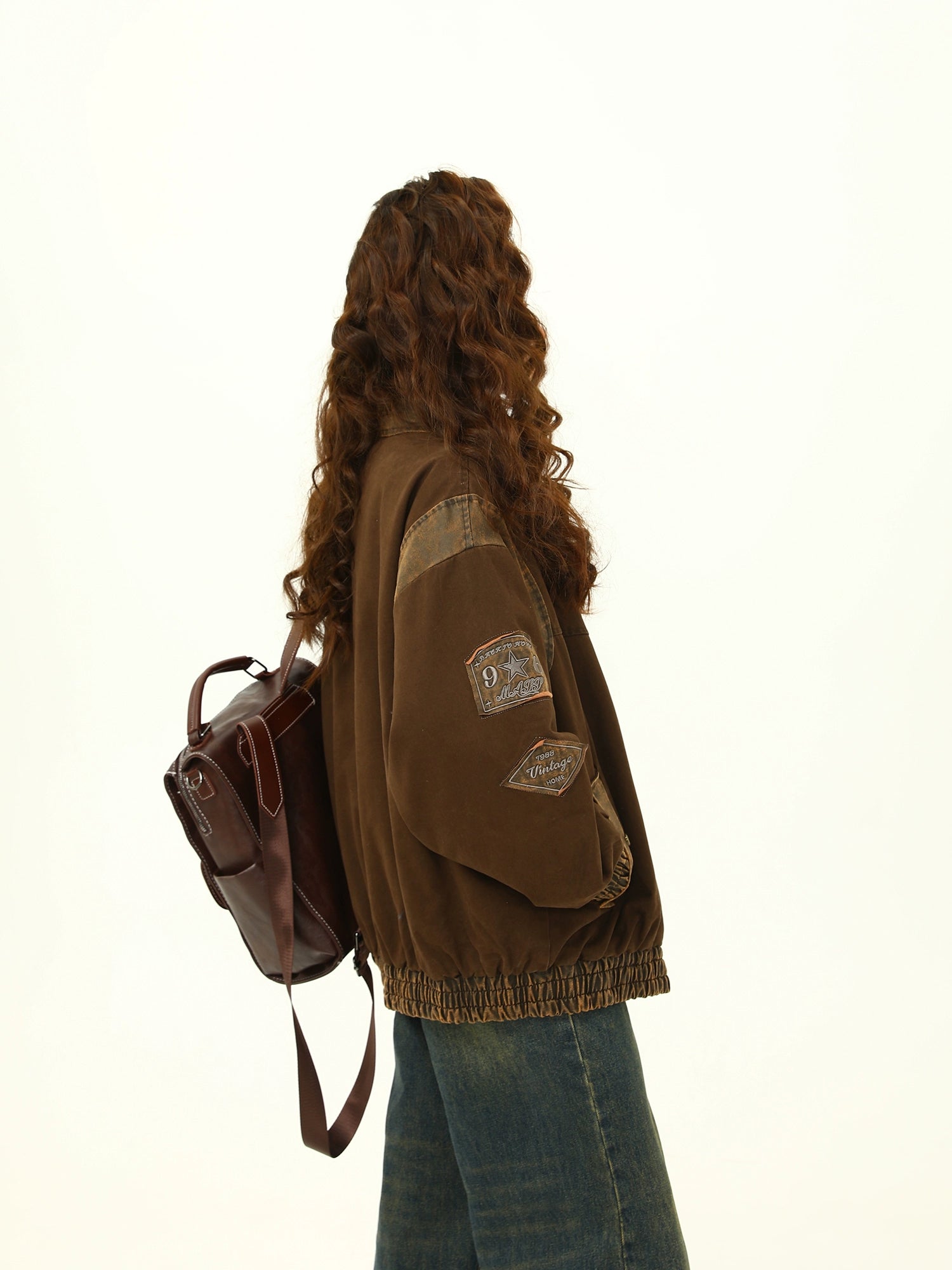 Vintage Brown Varsity Jacket