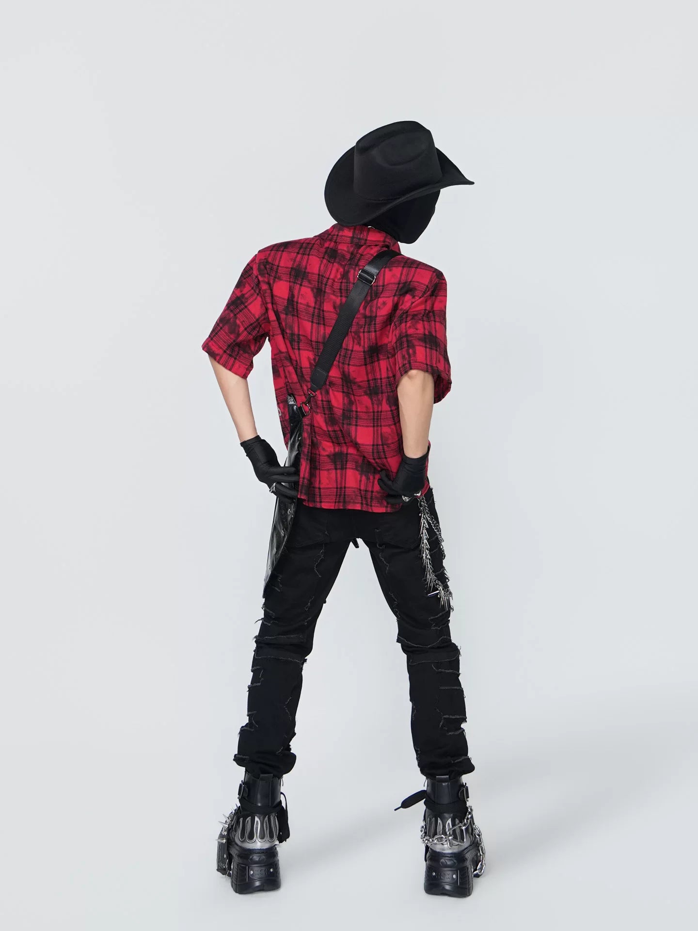 Phantom Rodeo Safety-Pin Plaid Shirt