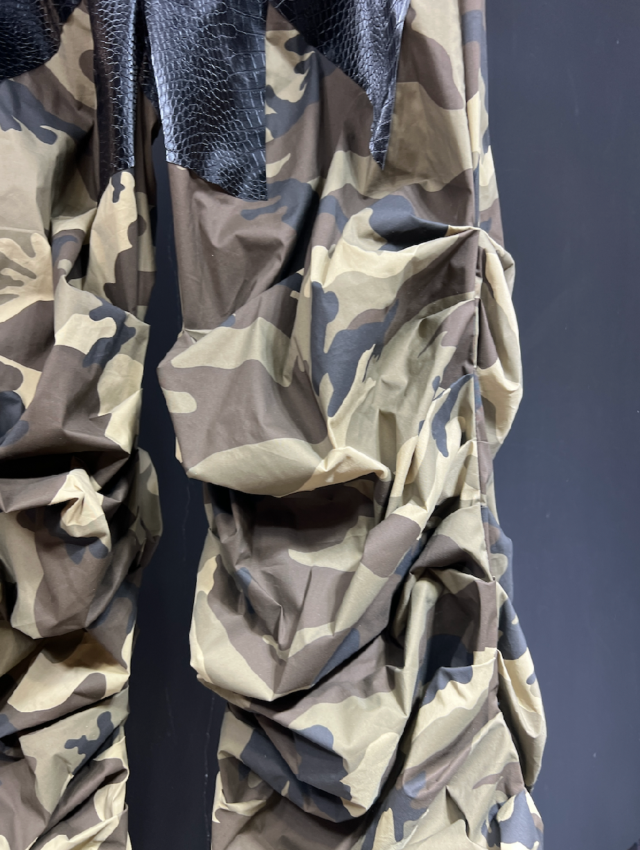 Reptile Recon Camo Ruched Flare Pants