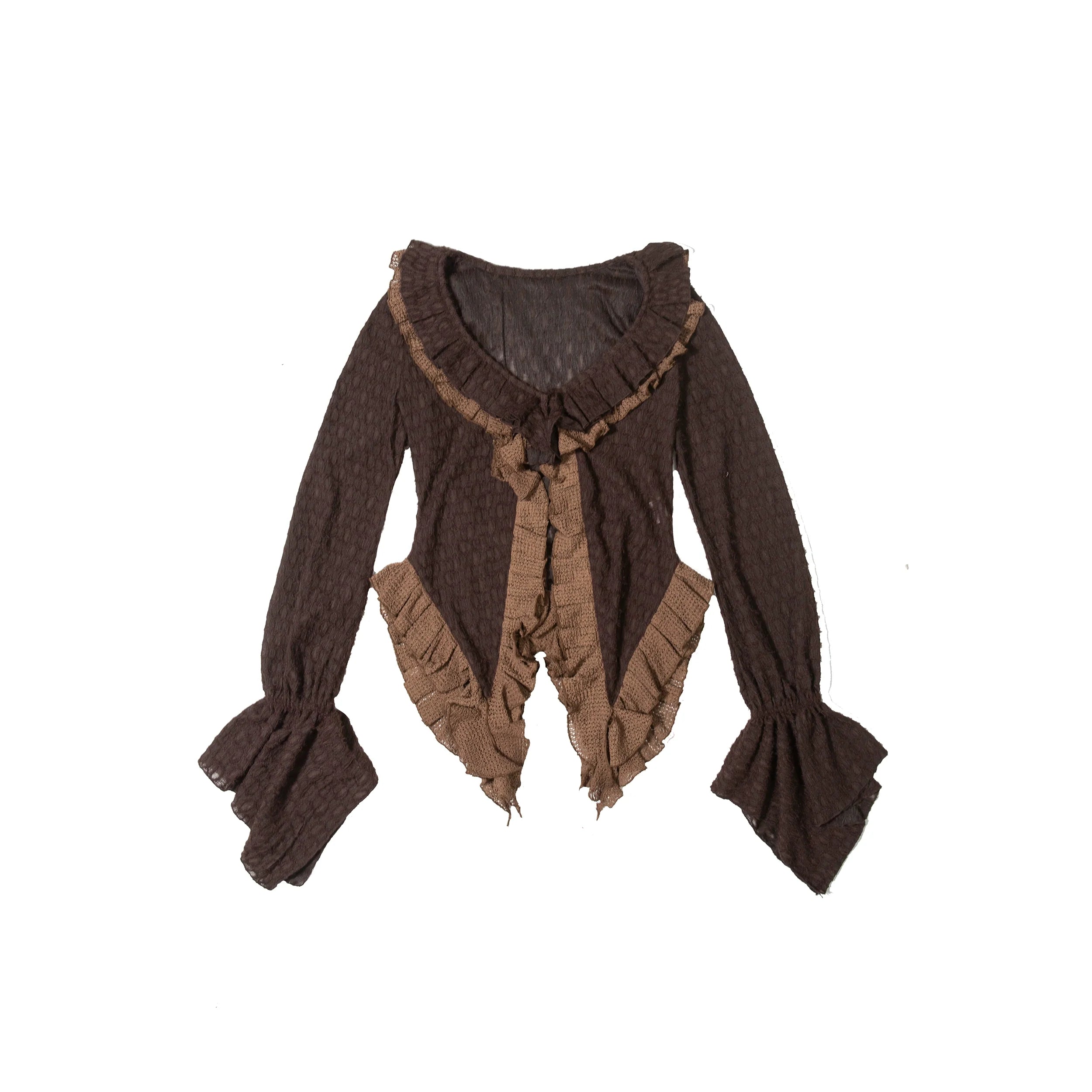 ARIADNAw Victorian-Inspired Ruffled Blouse