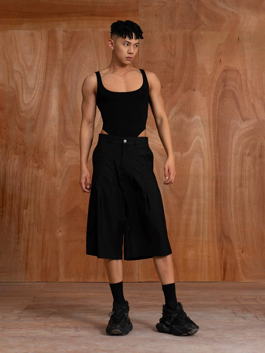 Midnight Cutaway Rib Bodysuit