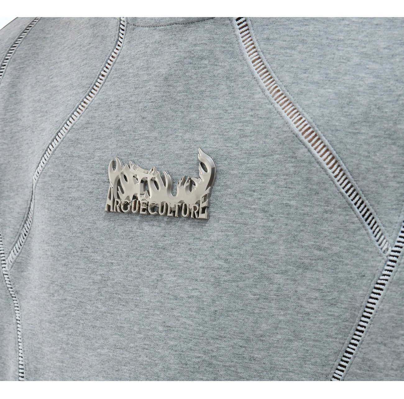 White Reflective Piping Technical T-Shirt