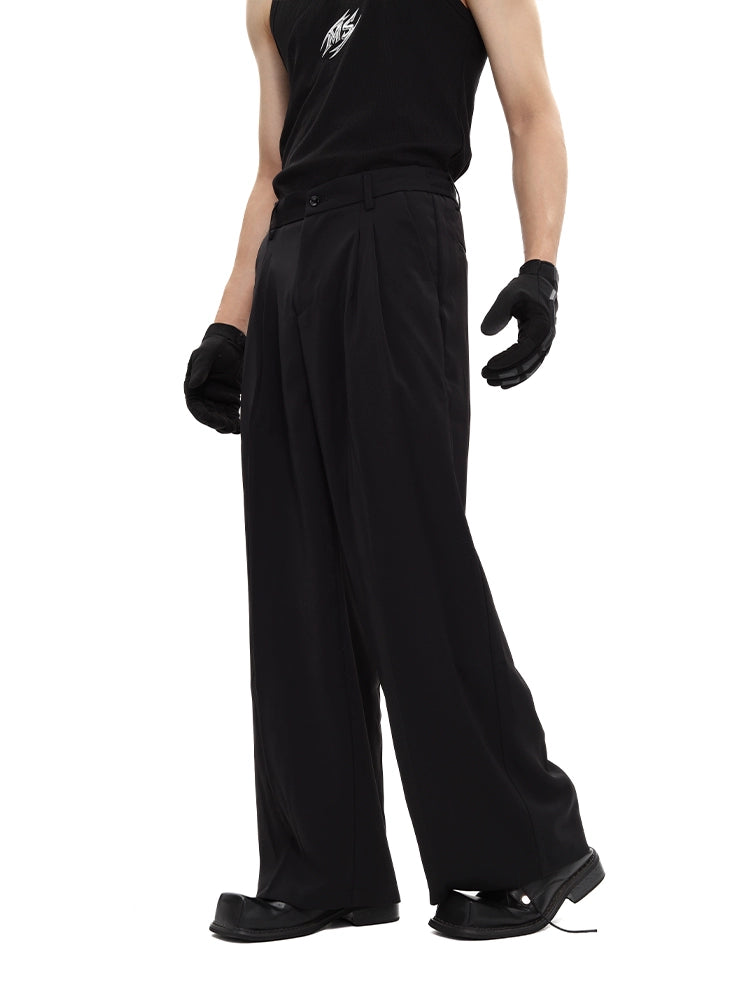Wide-Leg Dress Trousers